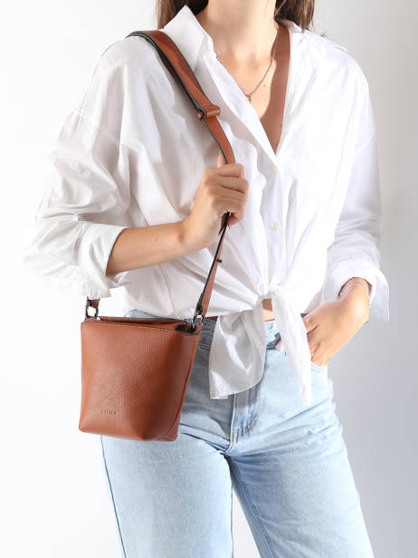 Cross Body Tas Manege Leder Etrier Bruin manege EMAN078S ander zicht 1